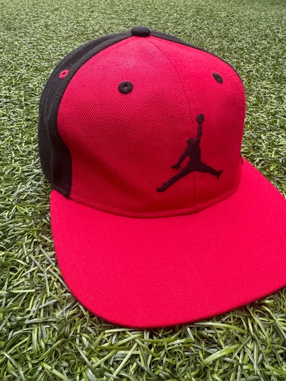 Jordan Youth Pro Jumpman Snapback Hat Red Black